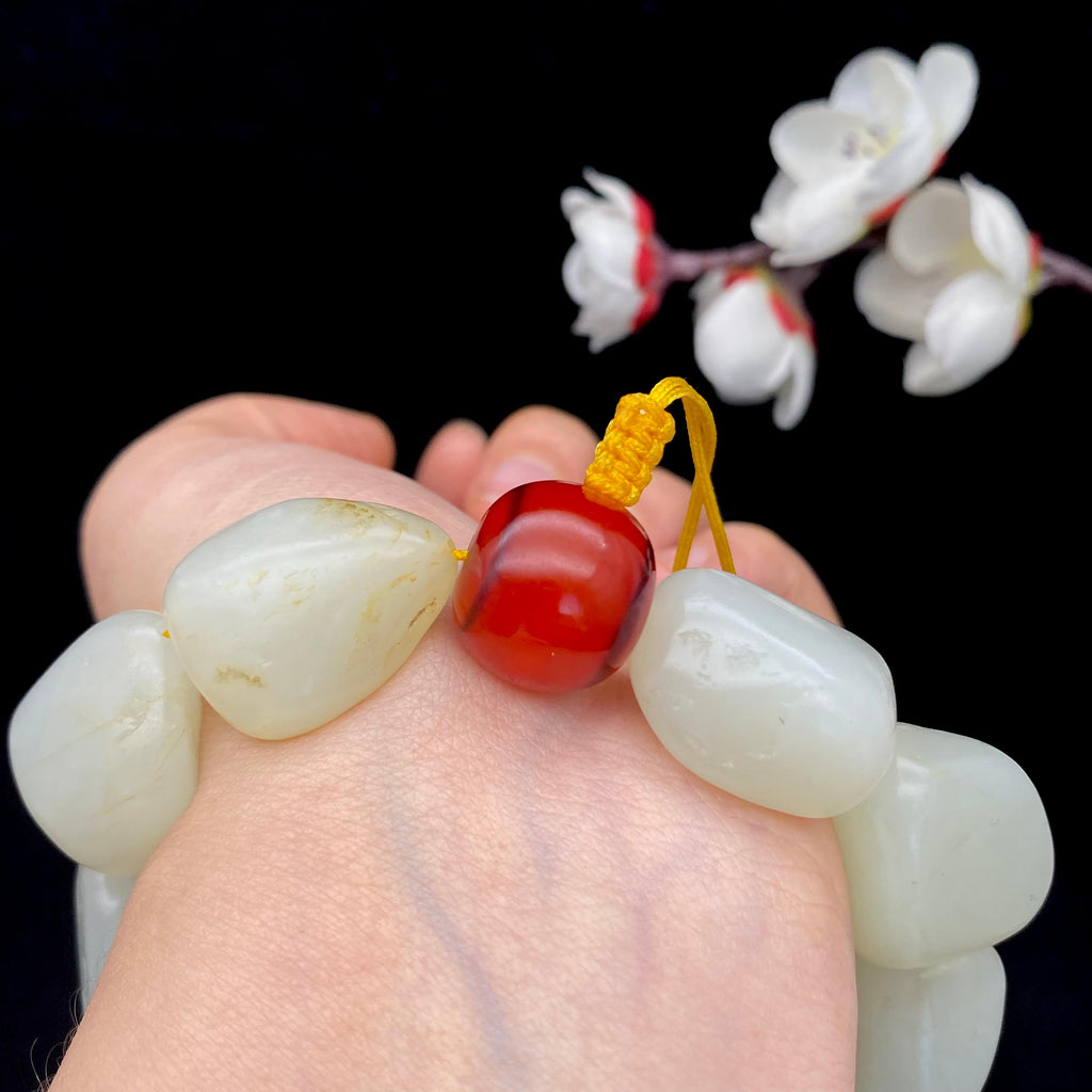 和田玉白玉【精品手串】（97.8g）
