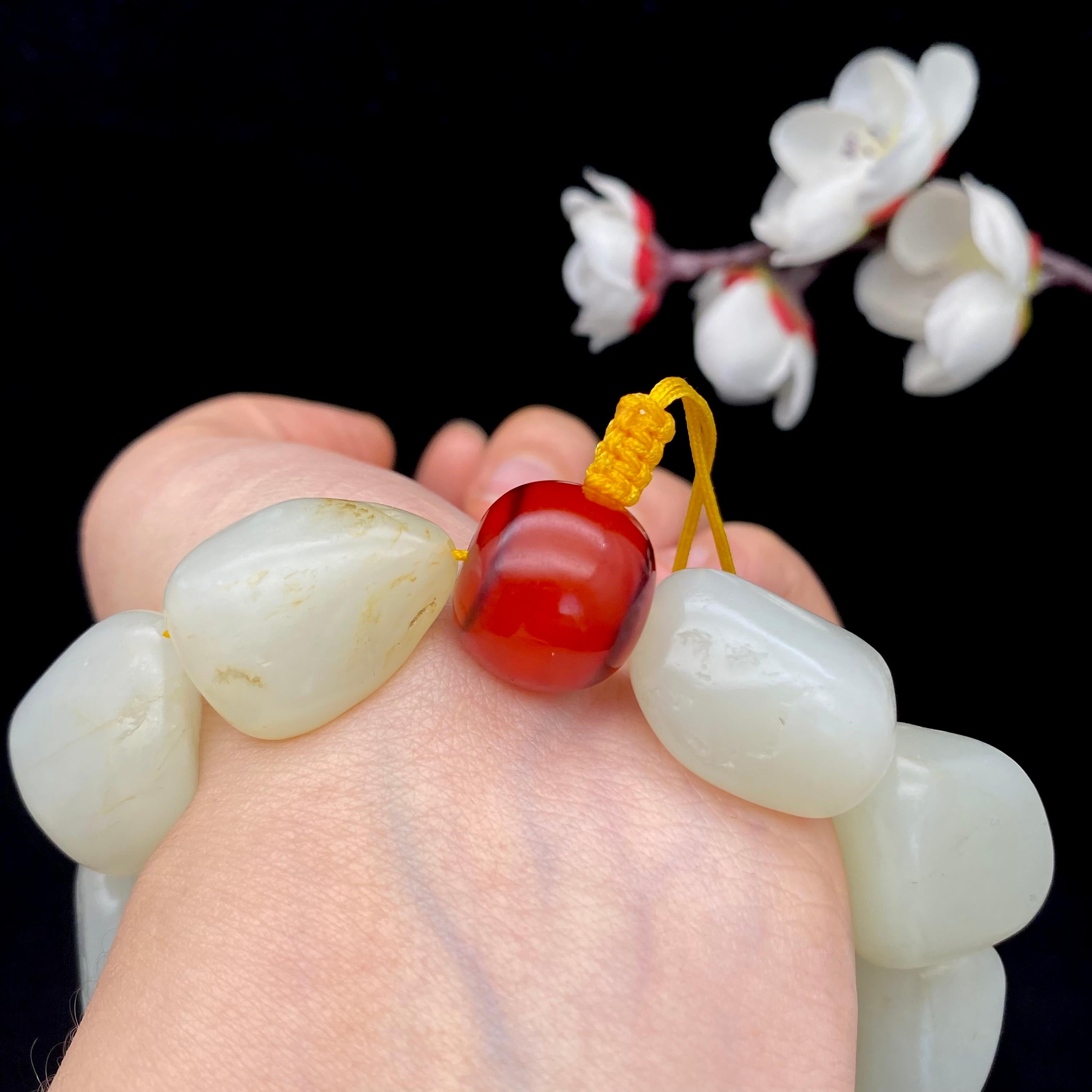 和田玉白玉【精品手串】（97.8g）