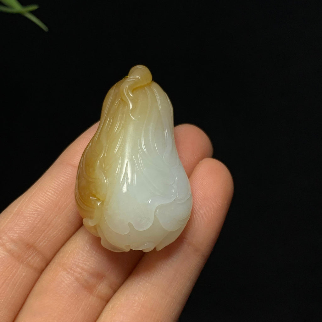 新疆且末糖白玉白菜挂件（23.7g）