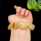 和田玉洒金皮白肉籽料手串（54.7g）