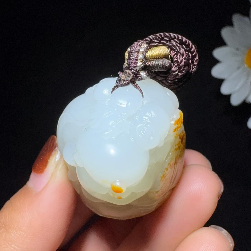 和田玉籽料收藏级挂件佛公（51.5g）