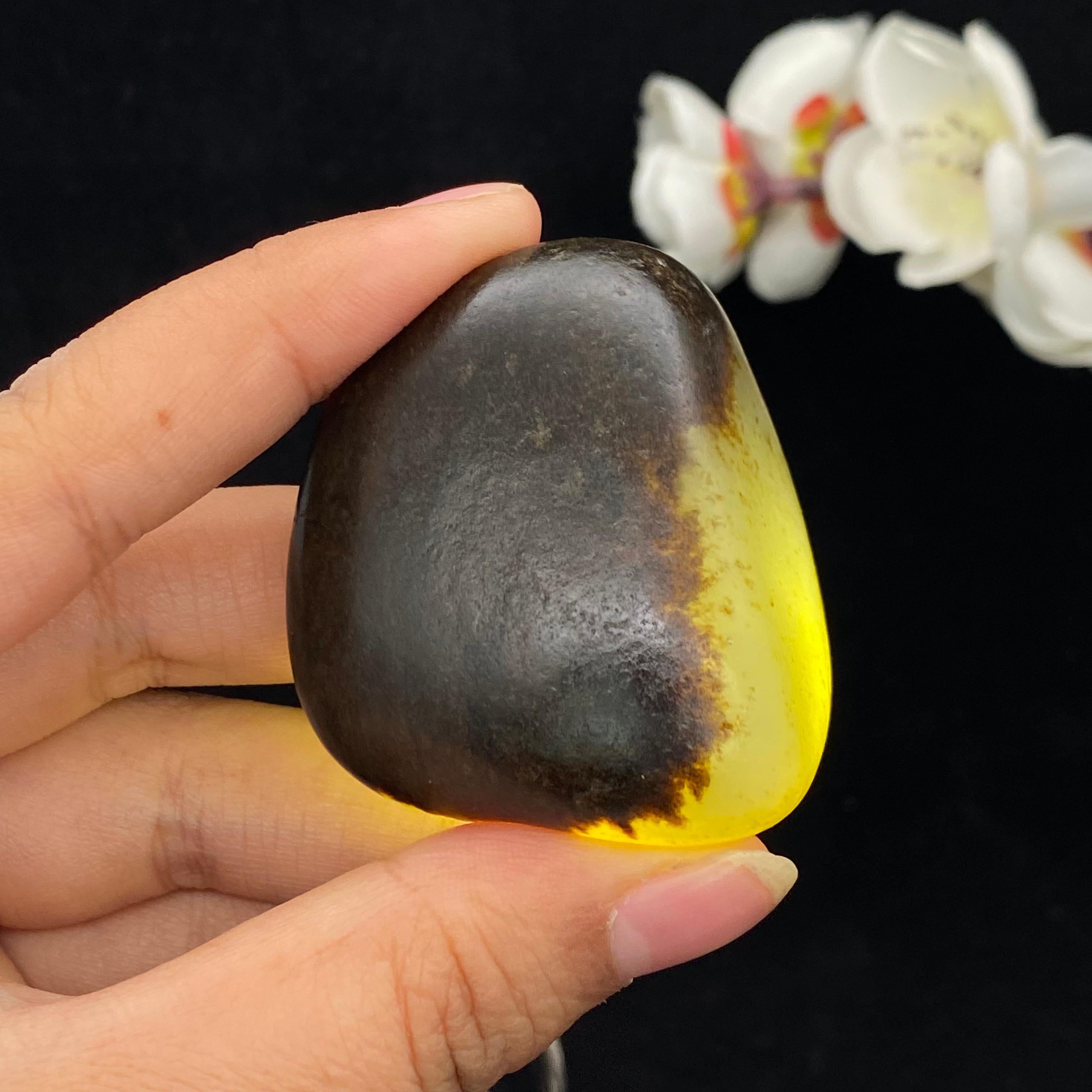 和田玉黑秋梨皮籽料男士挂件（77.4g）