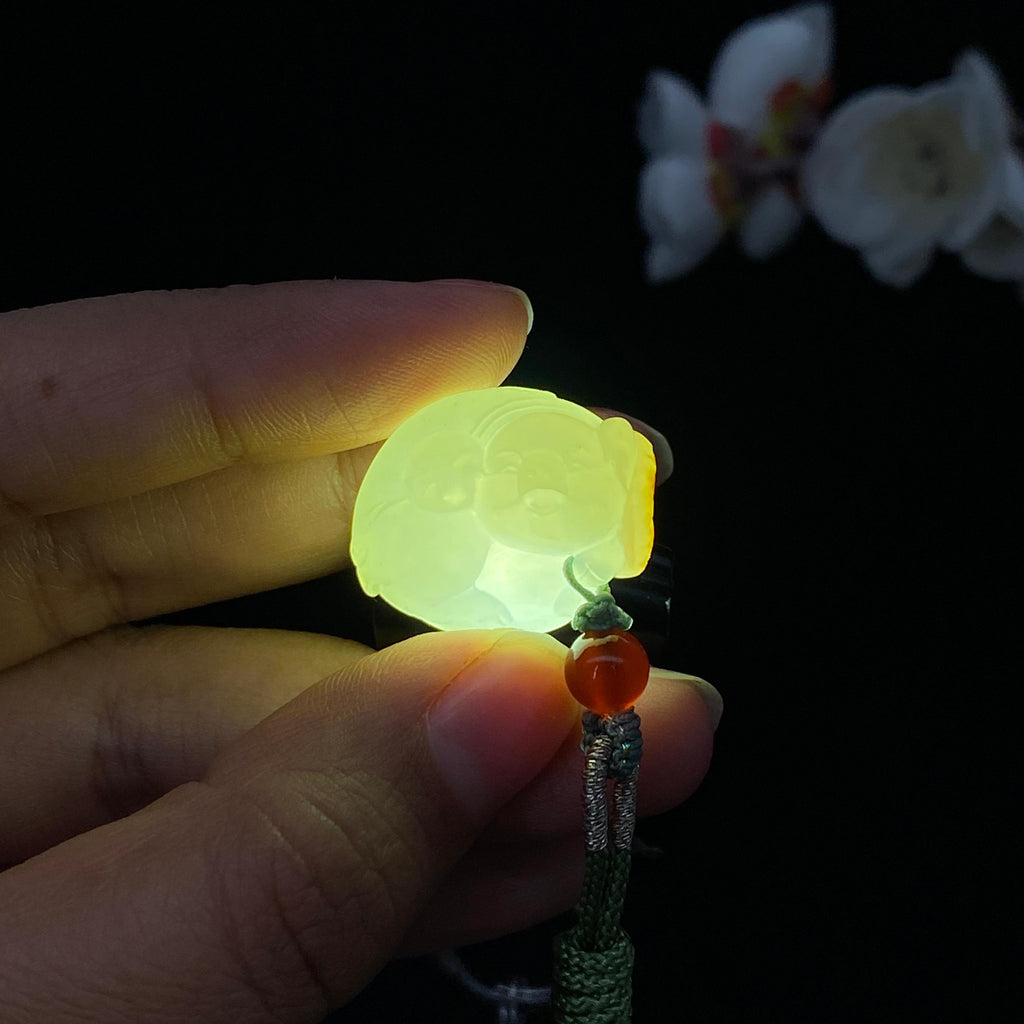 和田玉籽料【福猪】吊坠（9.8g）