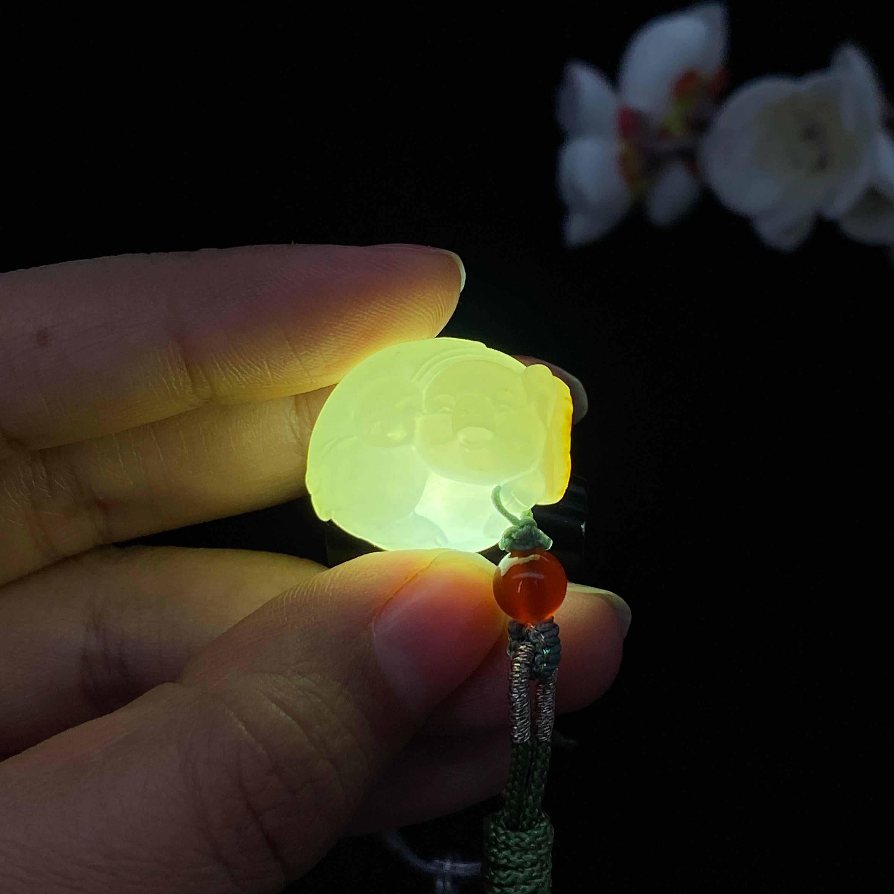 和田玉籽料【福猪】吊坠（9.8g）