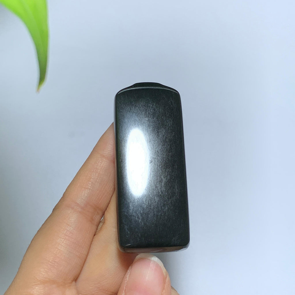和田籽料黑青无事牌挂件（43.0g）