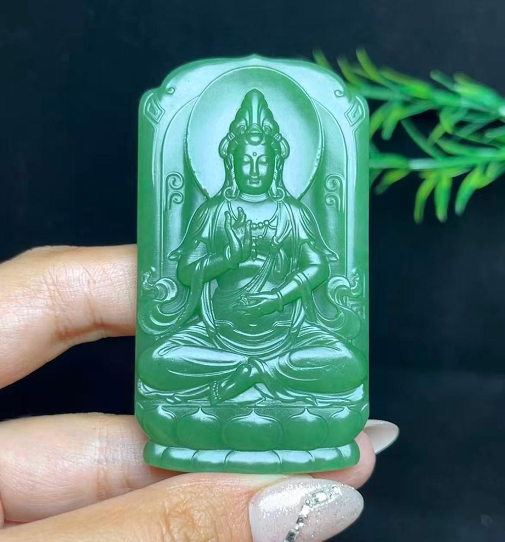 和田玉碧玉观音（50.6g）