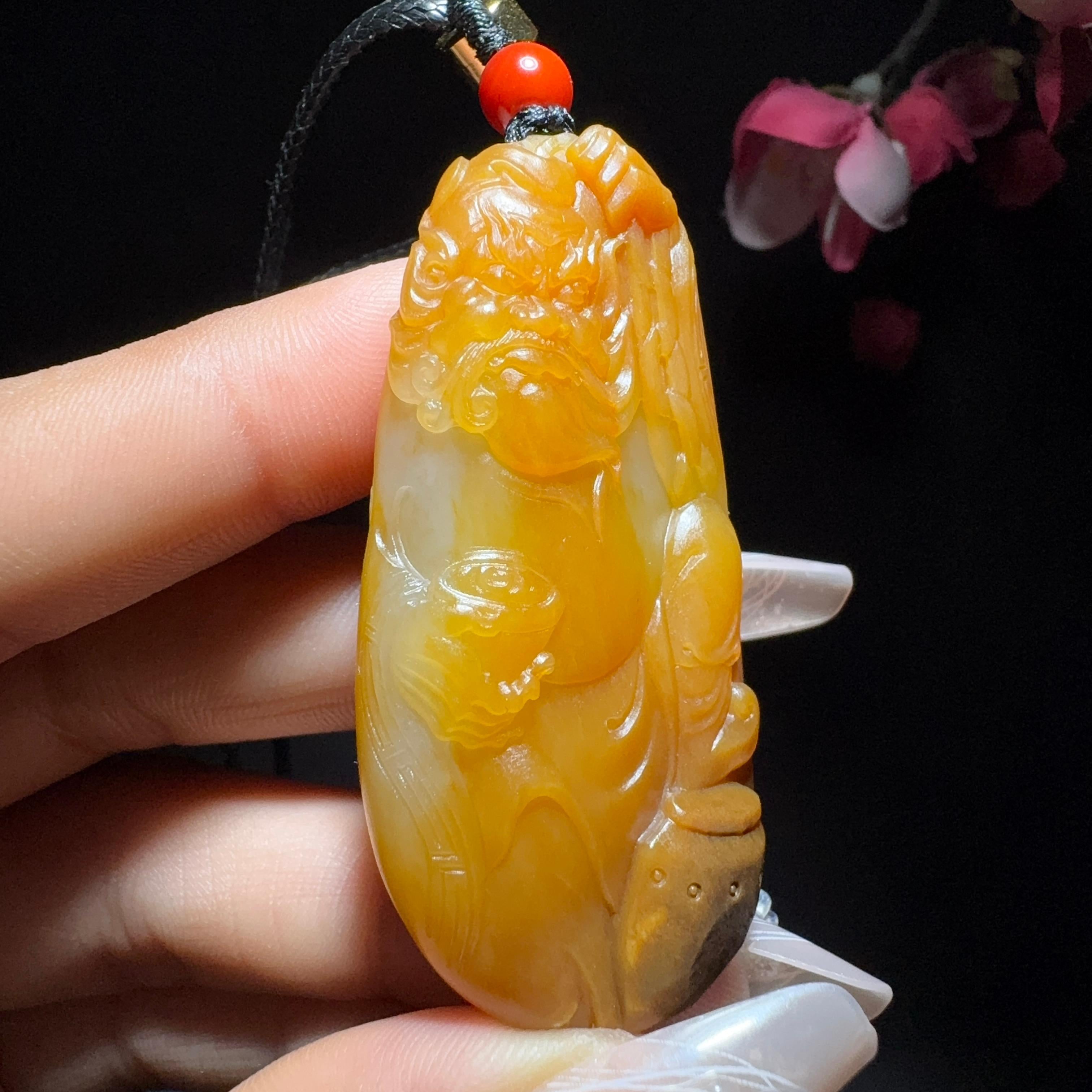 和田玉籽料挂件钟馗（38.2g）