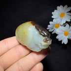 精品和田玉籽料手把件龙龟（72.6g）