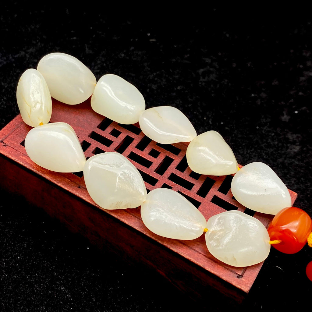 和田玉白玉【精品手串】（53.9g）