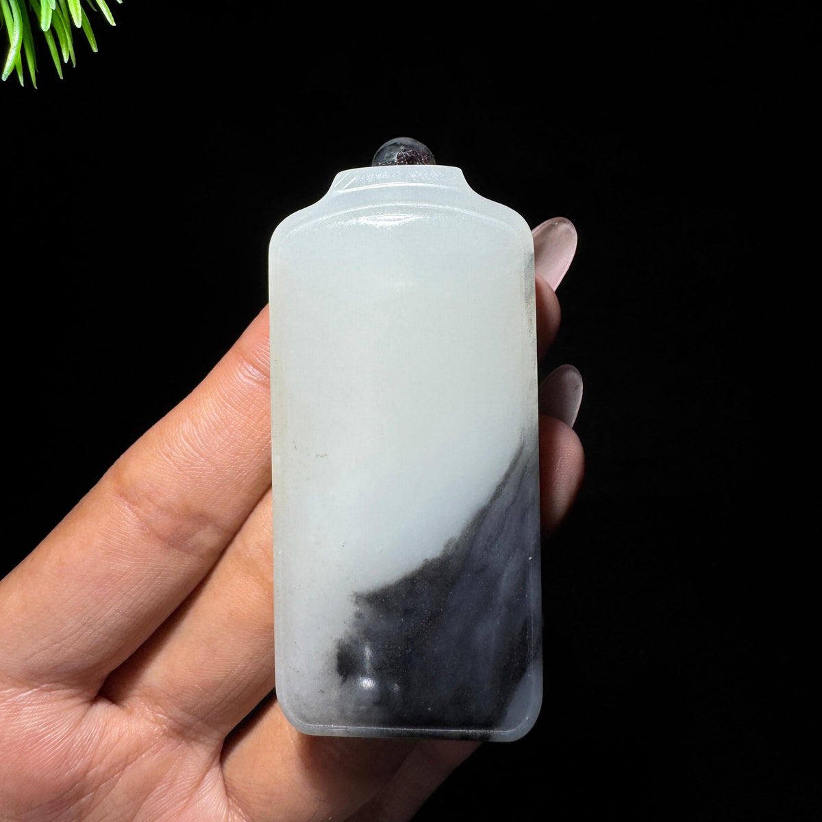 和田玉籽料青花无事牌（58.4g）