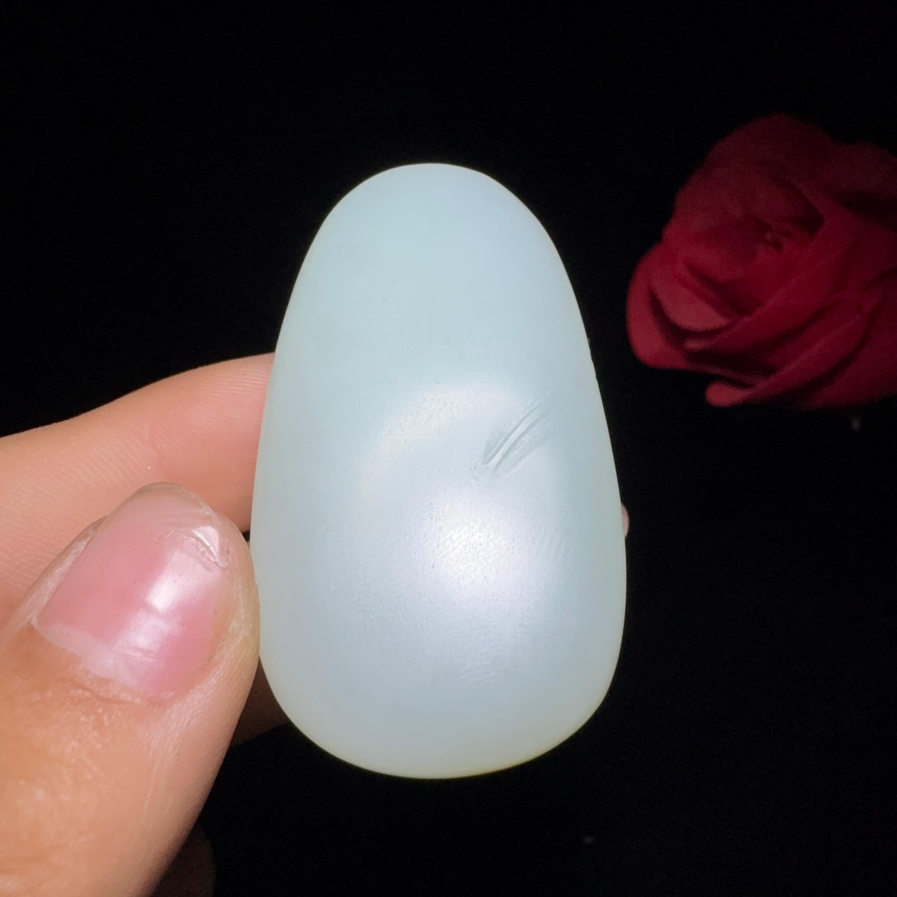 和田玉糖白花开见佛挂件（37.8g）