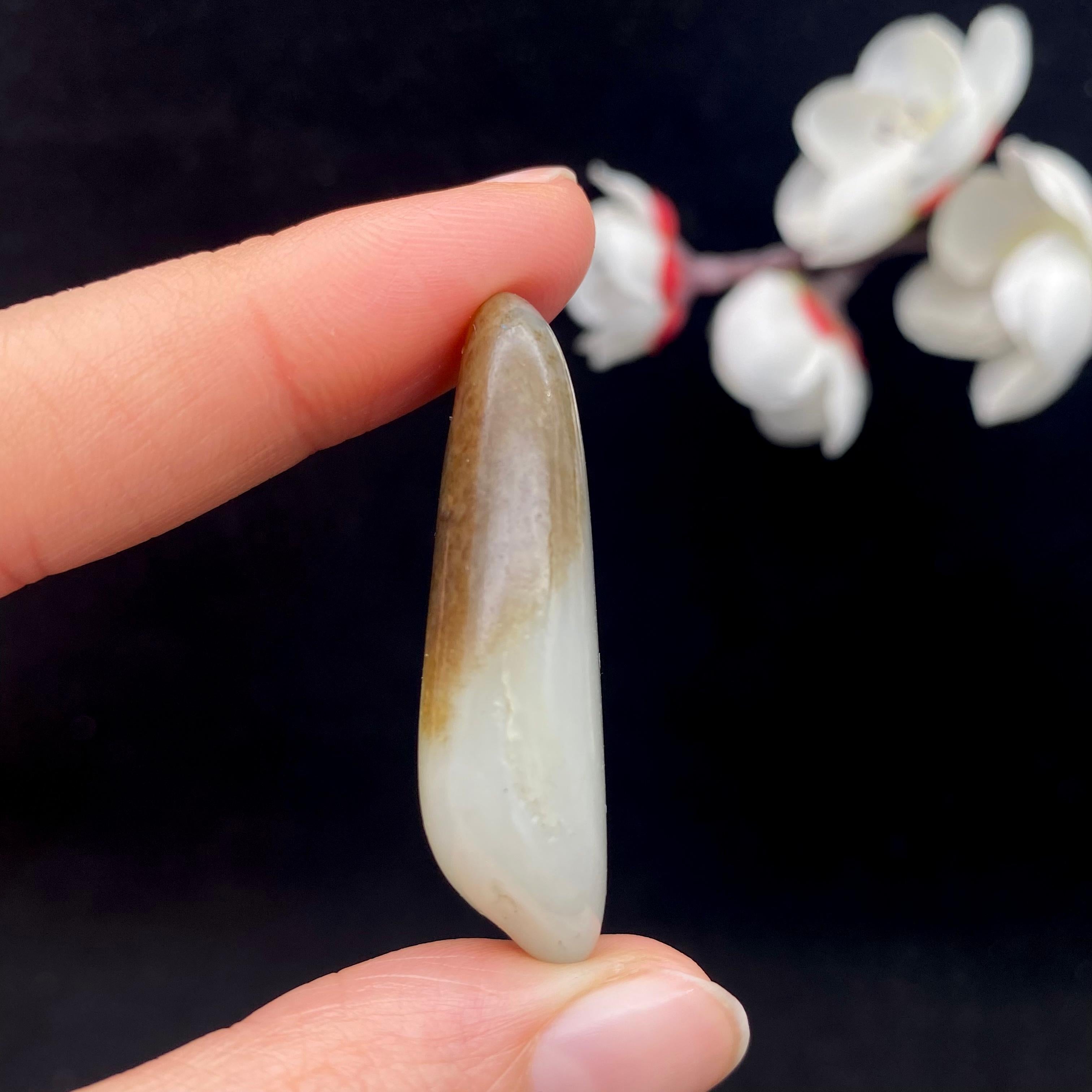 和田玉秋梨皮籽料吊坠籽（13.5g）