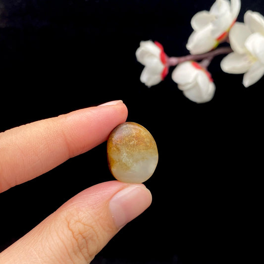 和田玉红皮籽料戒面籽（4.2g）