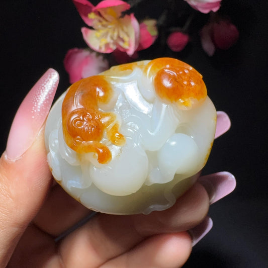 和田玉籽料挂件代代封侯（59.1g）