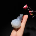 精品和田玉紫罗兰玉兰花挂件（27.6g）