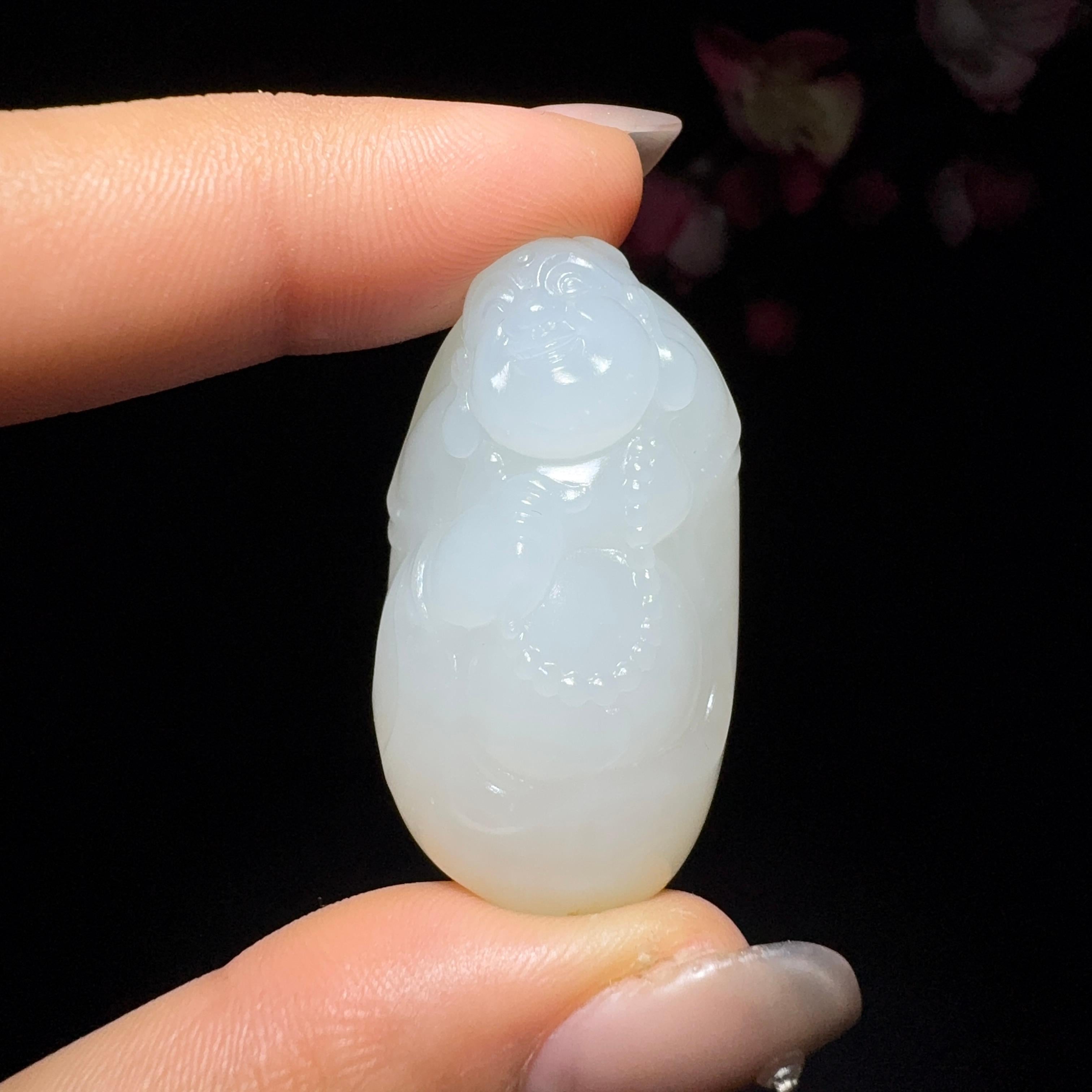 和田玉籽料挂件佛公（25.0g）