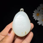 和田玉籽料羊脂白玉观音（61.7g）