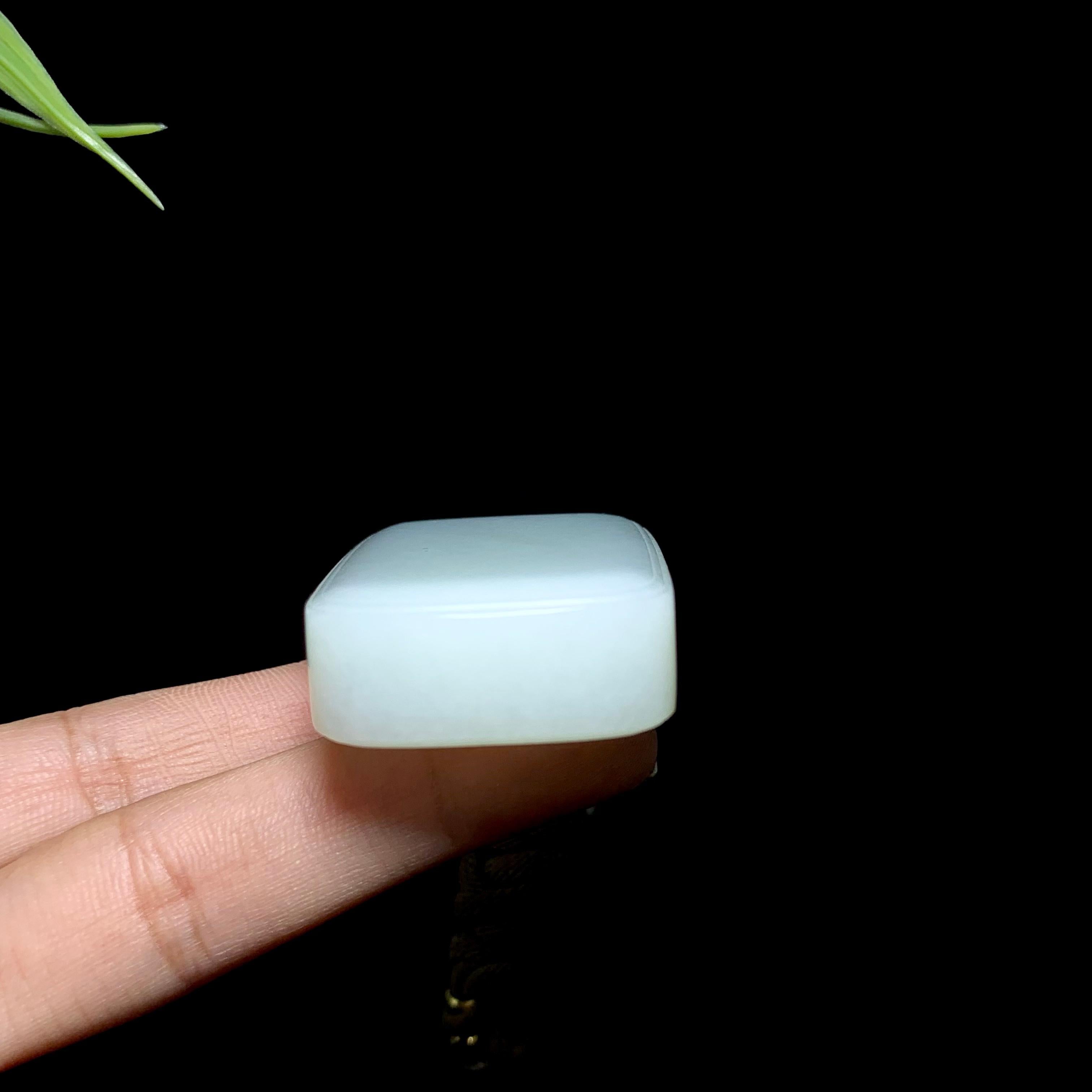 和田白玉平安无事牌（61.0g）