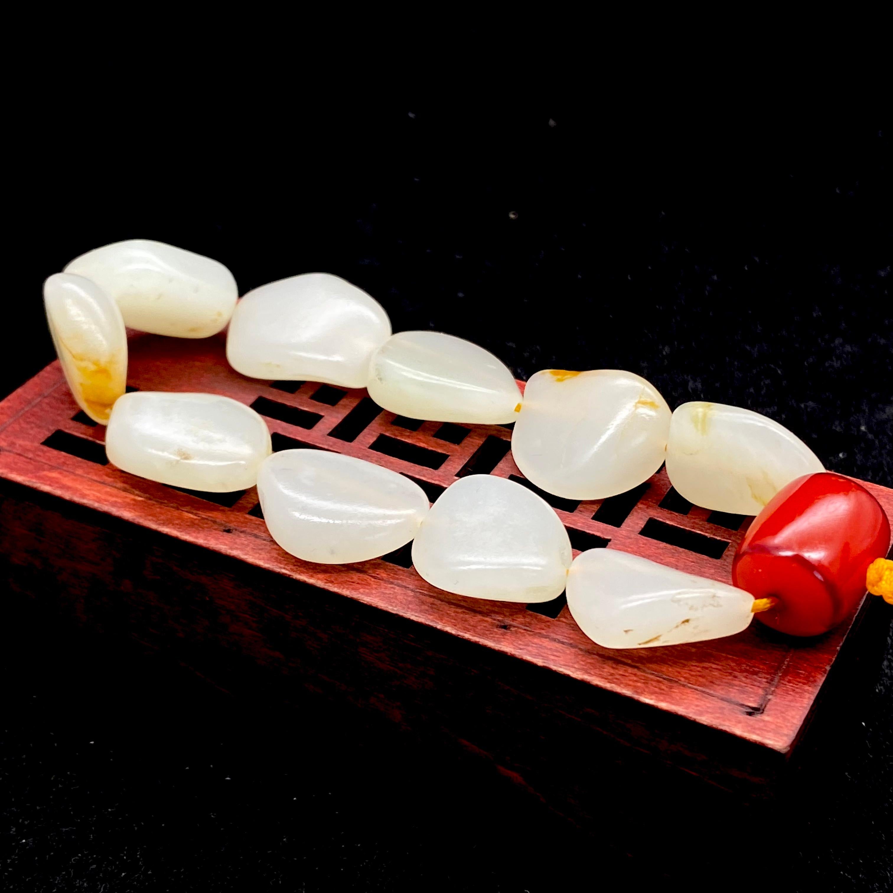 和田玉黄皮【精品手串】（36.8g）