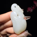 和田玉籽料挂件如意（27.3g）