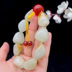 和田玉洒金皮籽料【精品手串】（96.2g）