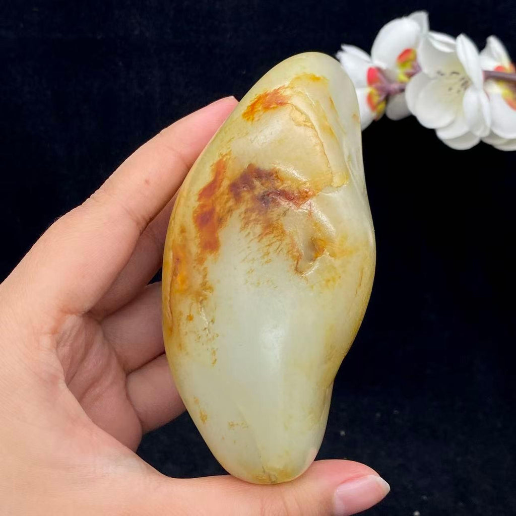 和田玉洒红皮籽料（497.6g）