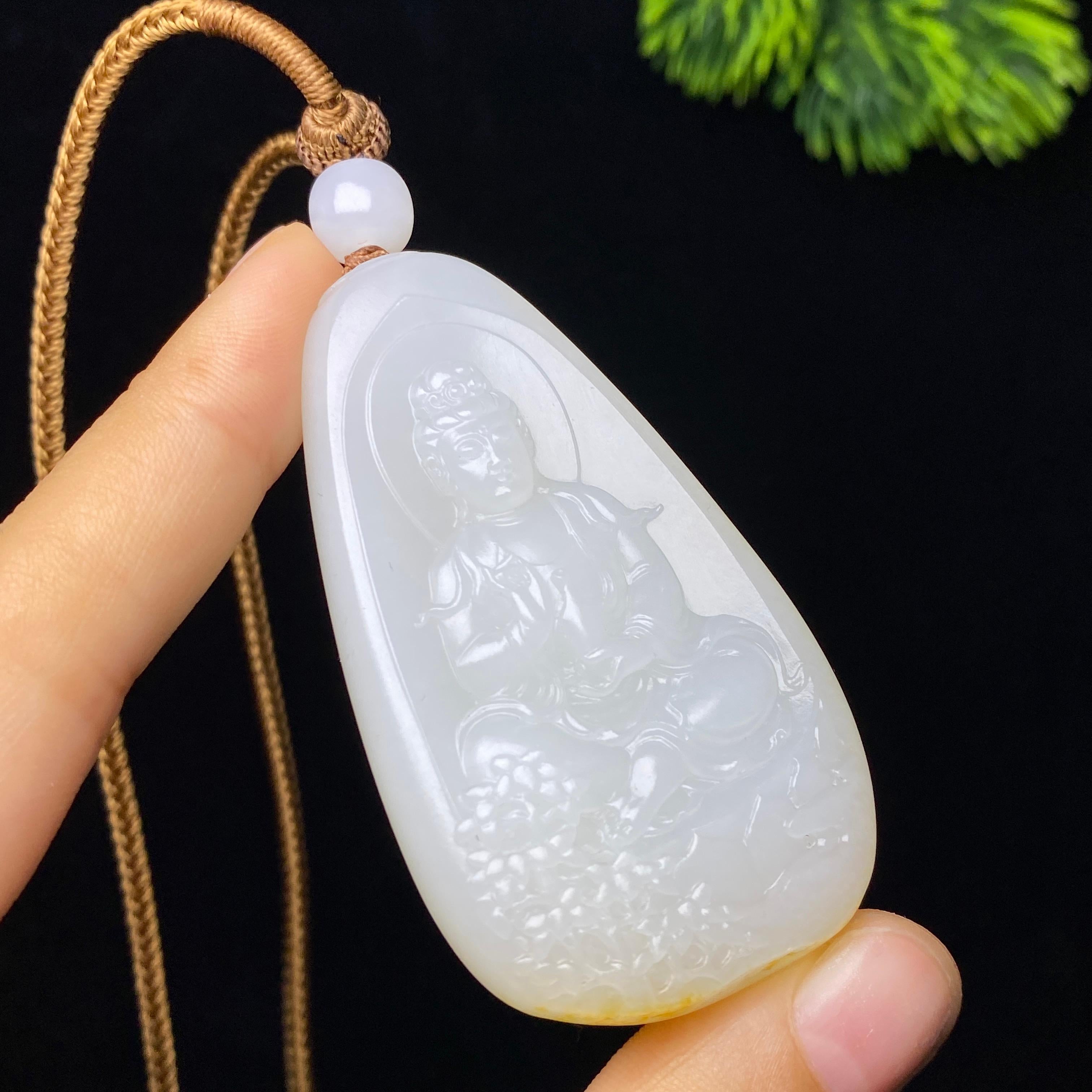 和田玉籽料观音（50.2g）