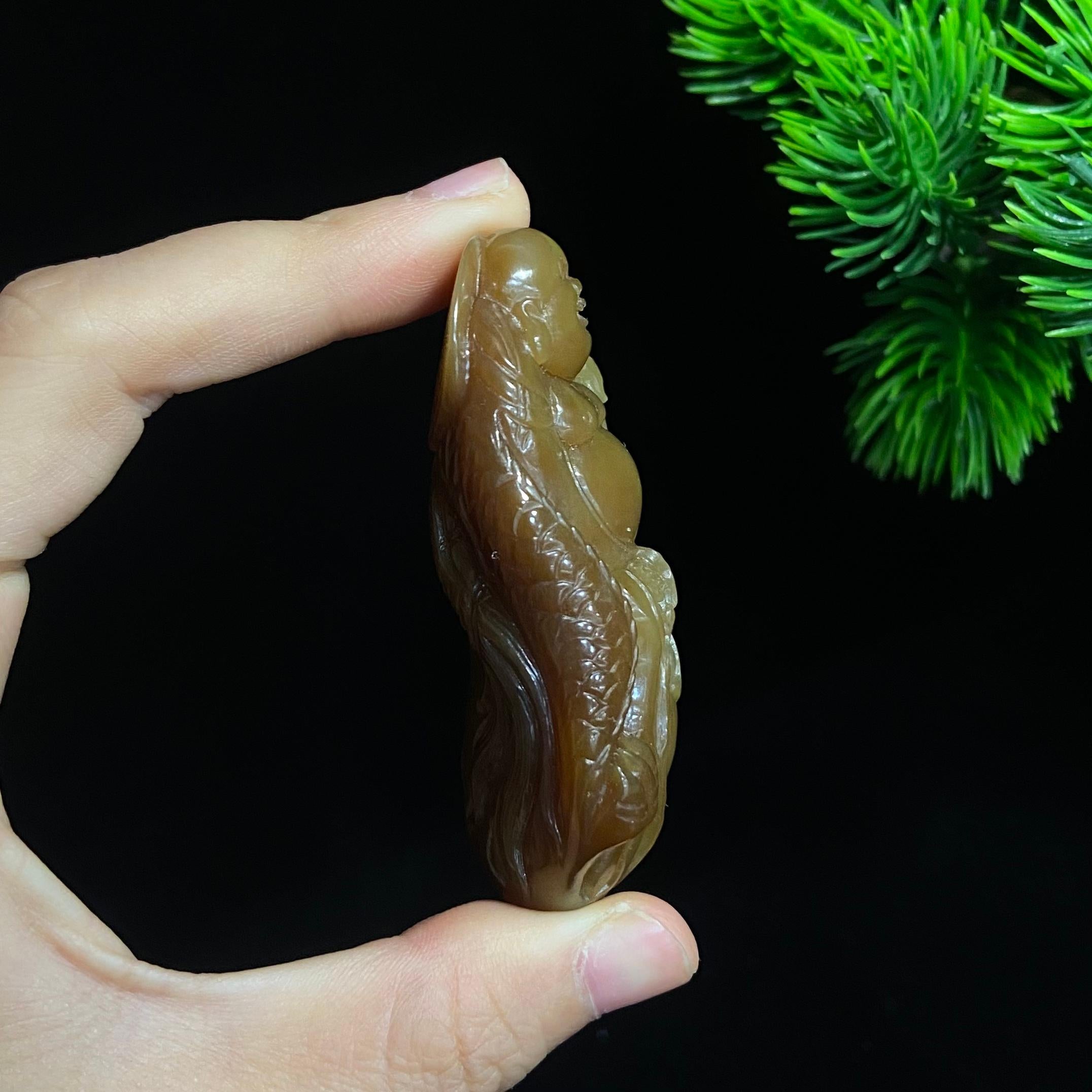 和田且末金山糖玉御龙佛公挂件（66.0g）