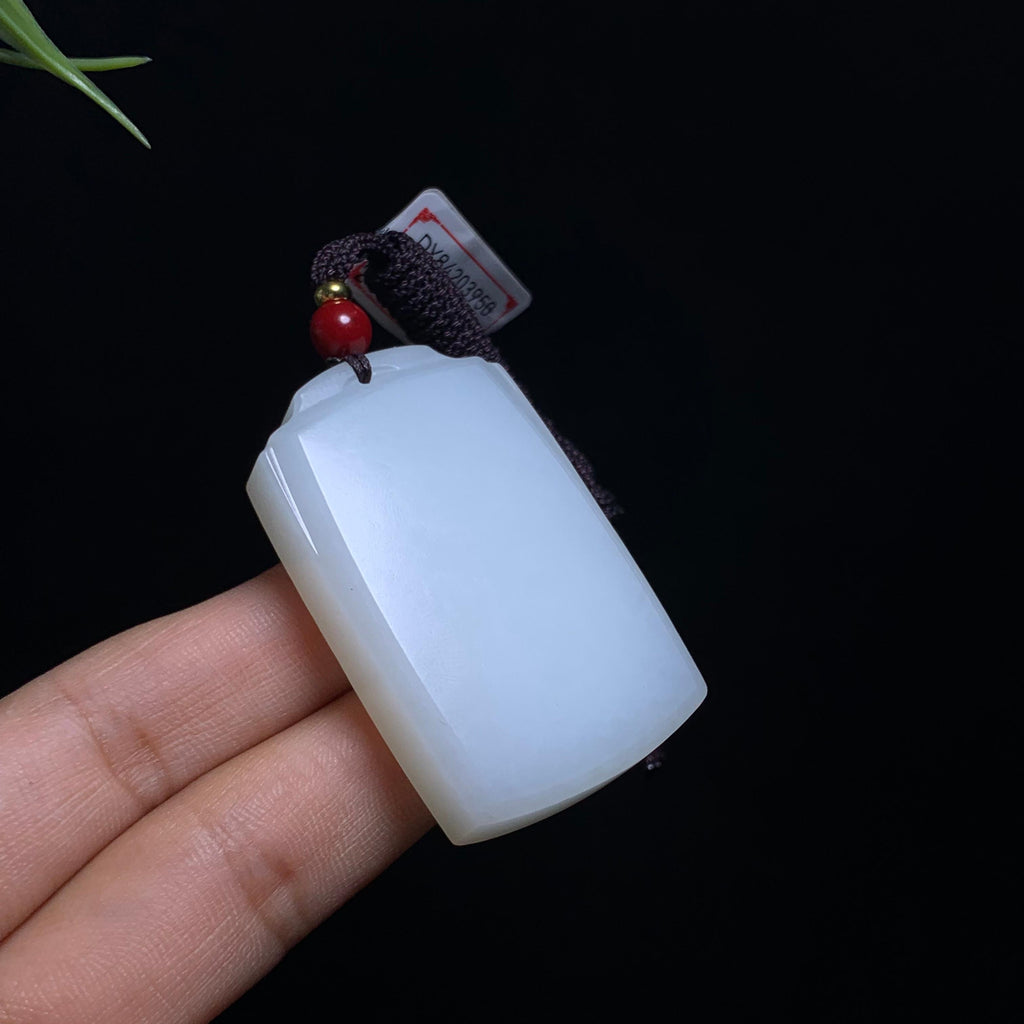 和田玉白玉无事牌（40.0g）