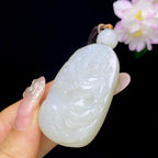 和田玉米达料白玉普贤菩萨（35.9g）