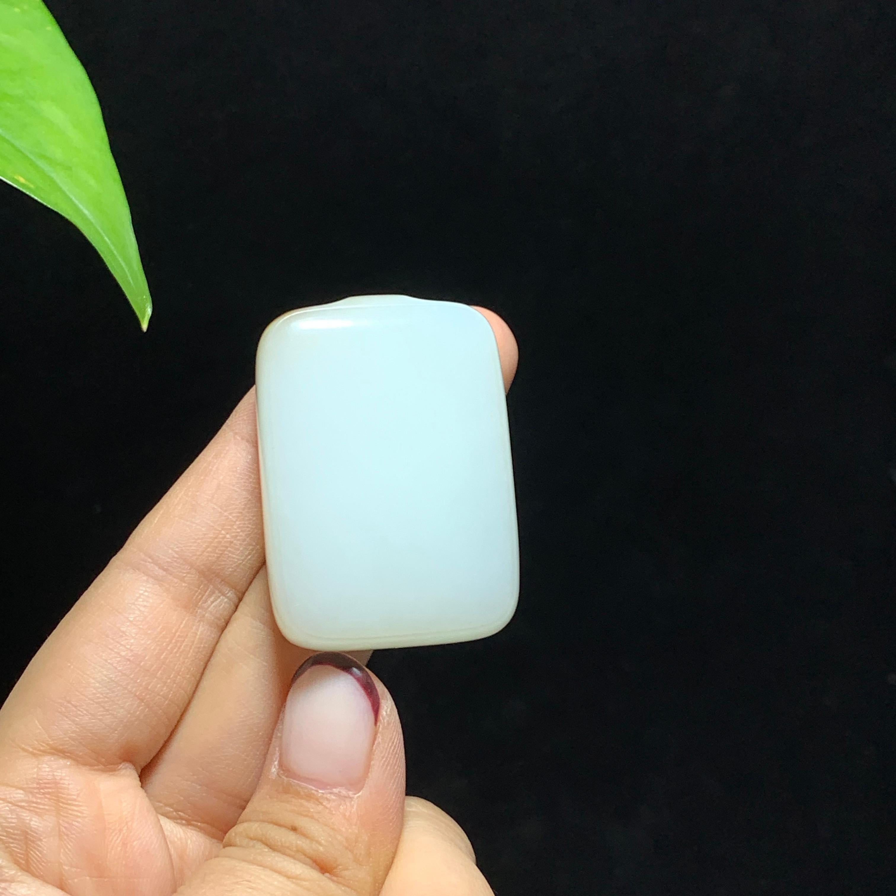和田山料糖白玉无事牌挂件（48.5g）