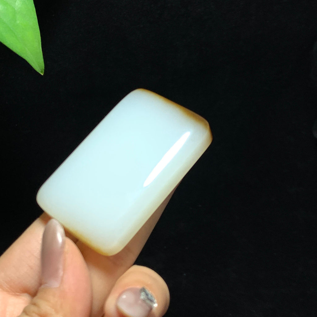 和田山料糖白玉无事牌挂件（47.8g）