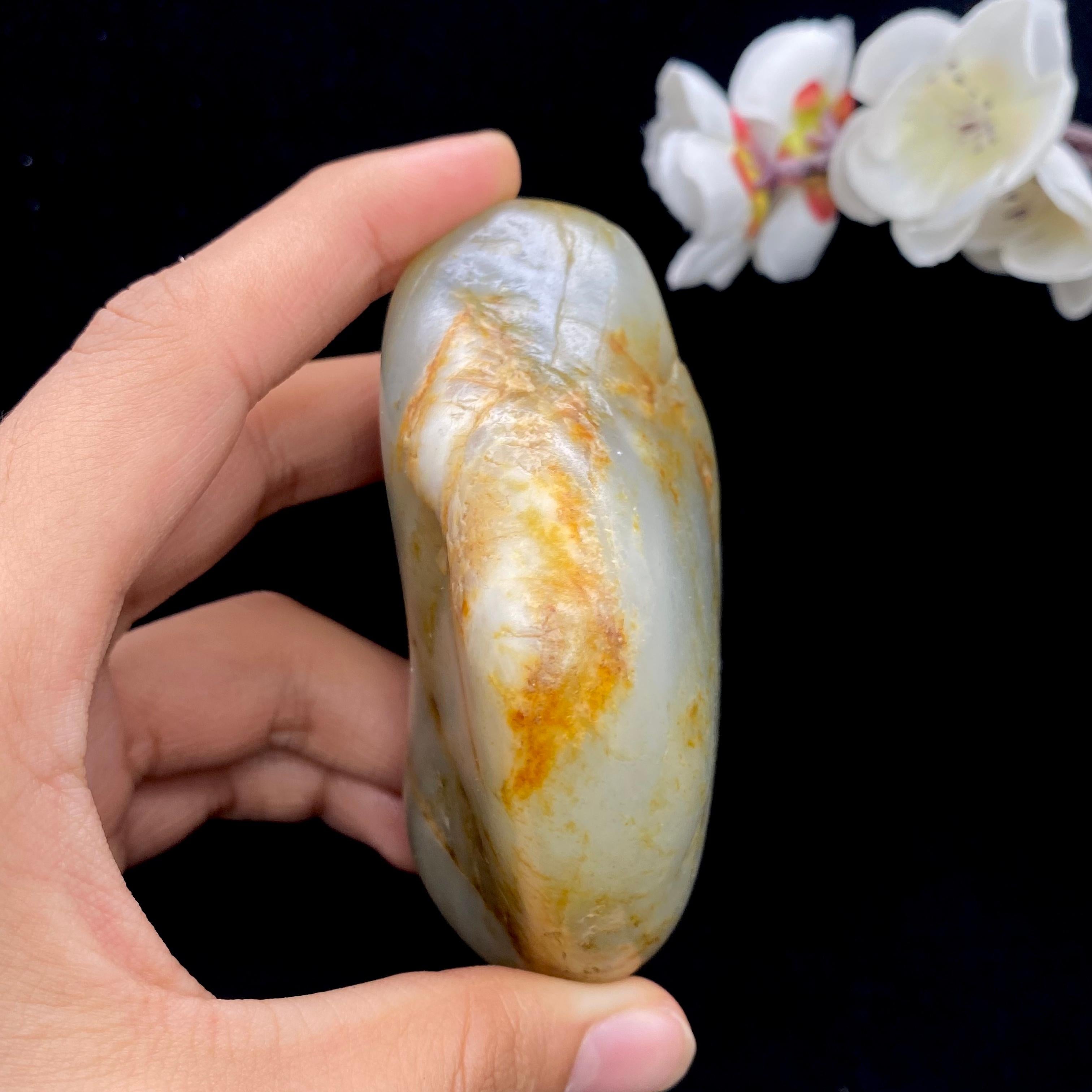 和田玉洒金皮青花底籽料（296.6g）