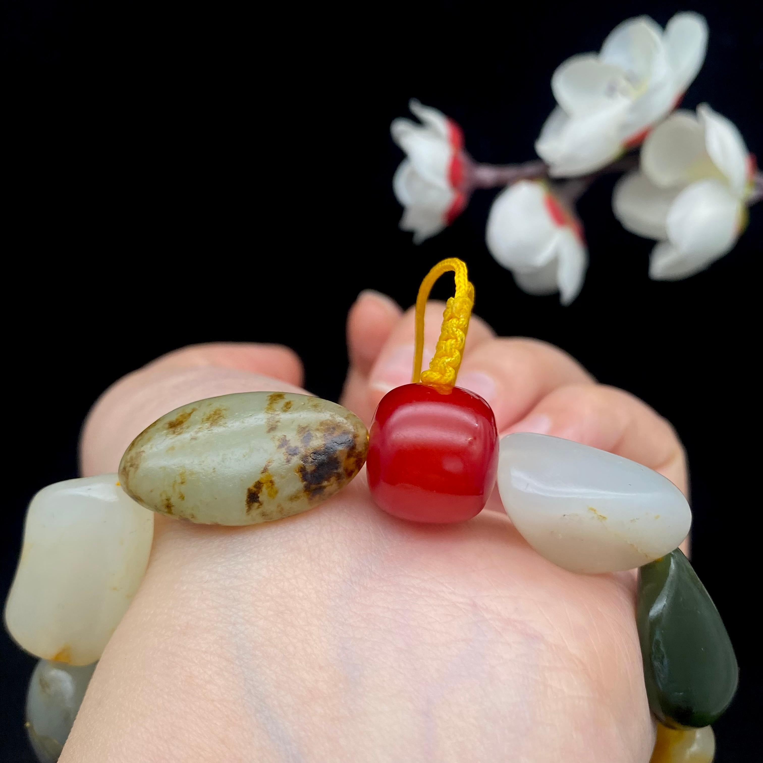 和田玉多宝籽料【精品手串】（61.9g）