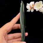 和田玉沙枣青籽料手把件（138.2g）