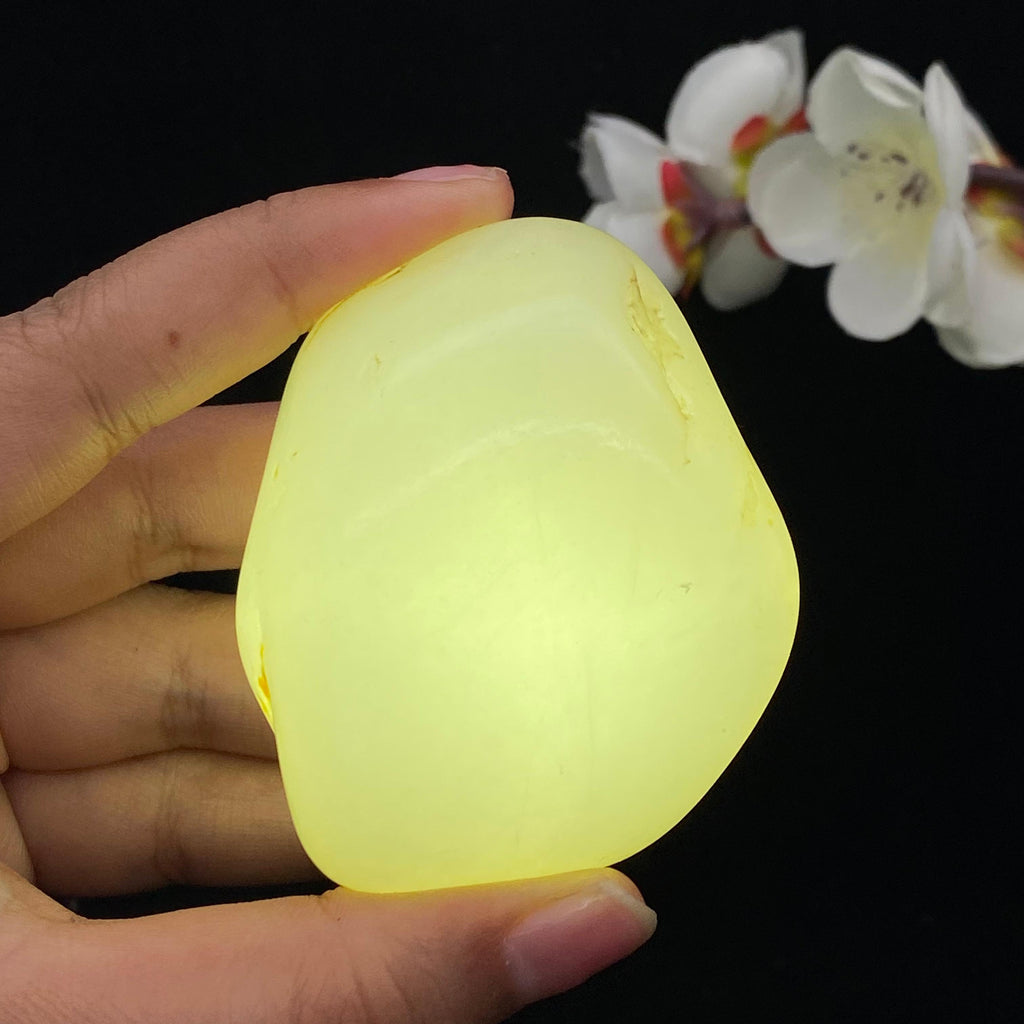 和田玉洒金皮籽料手把件（121.4g）