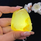 和田玉洒金皮籽料手把件（85g）