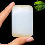 和田玉糖白无事牌（73.4g）