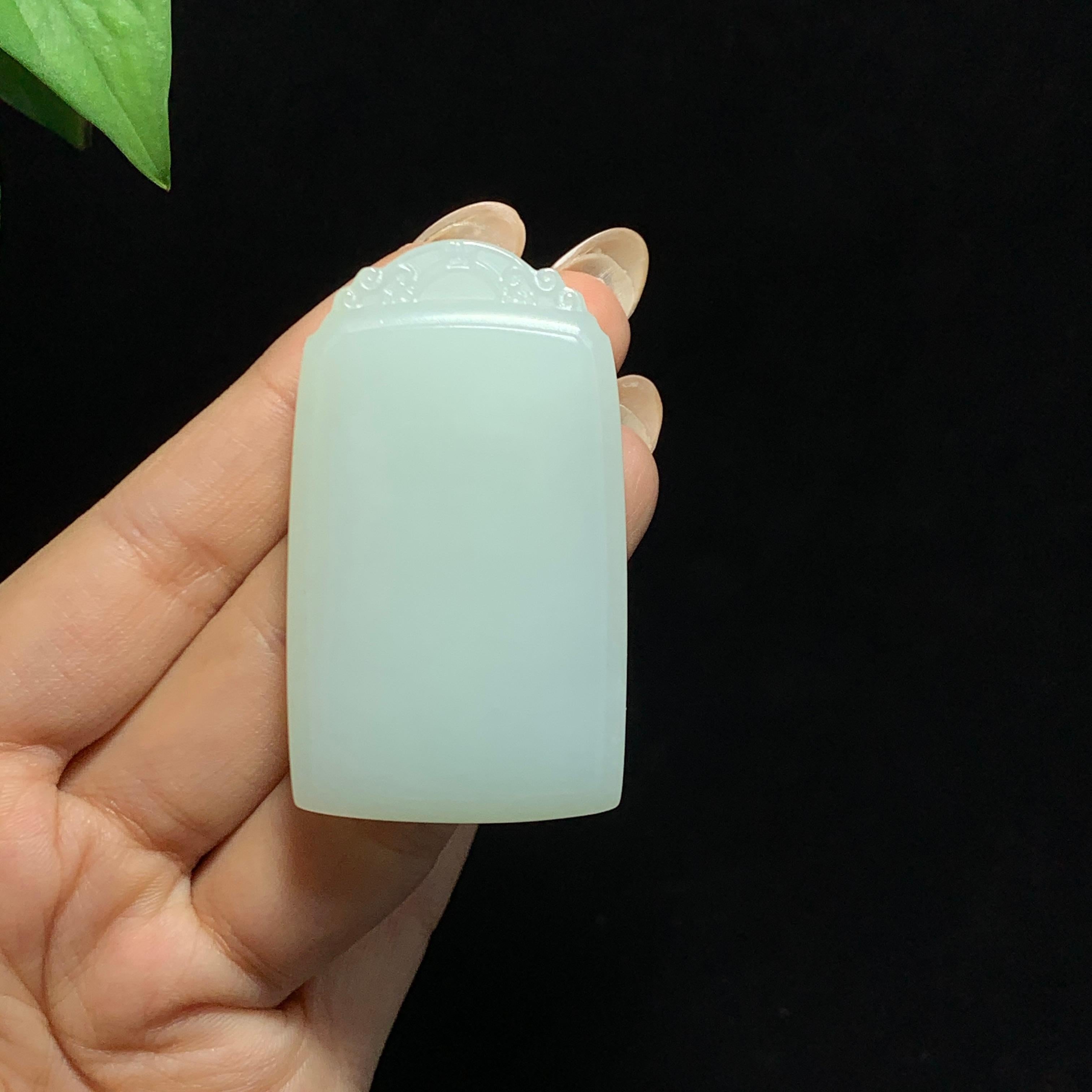 和田山料白玉无事牌挂件（51.5g）