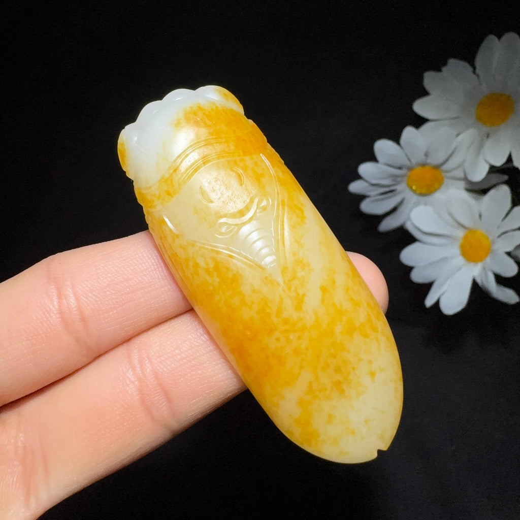 和田玉籽料挂件一鸣惊人（38.5g）