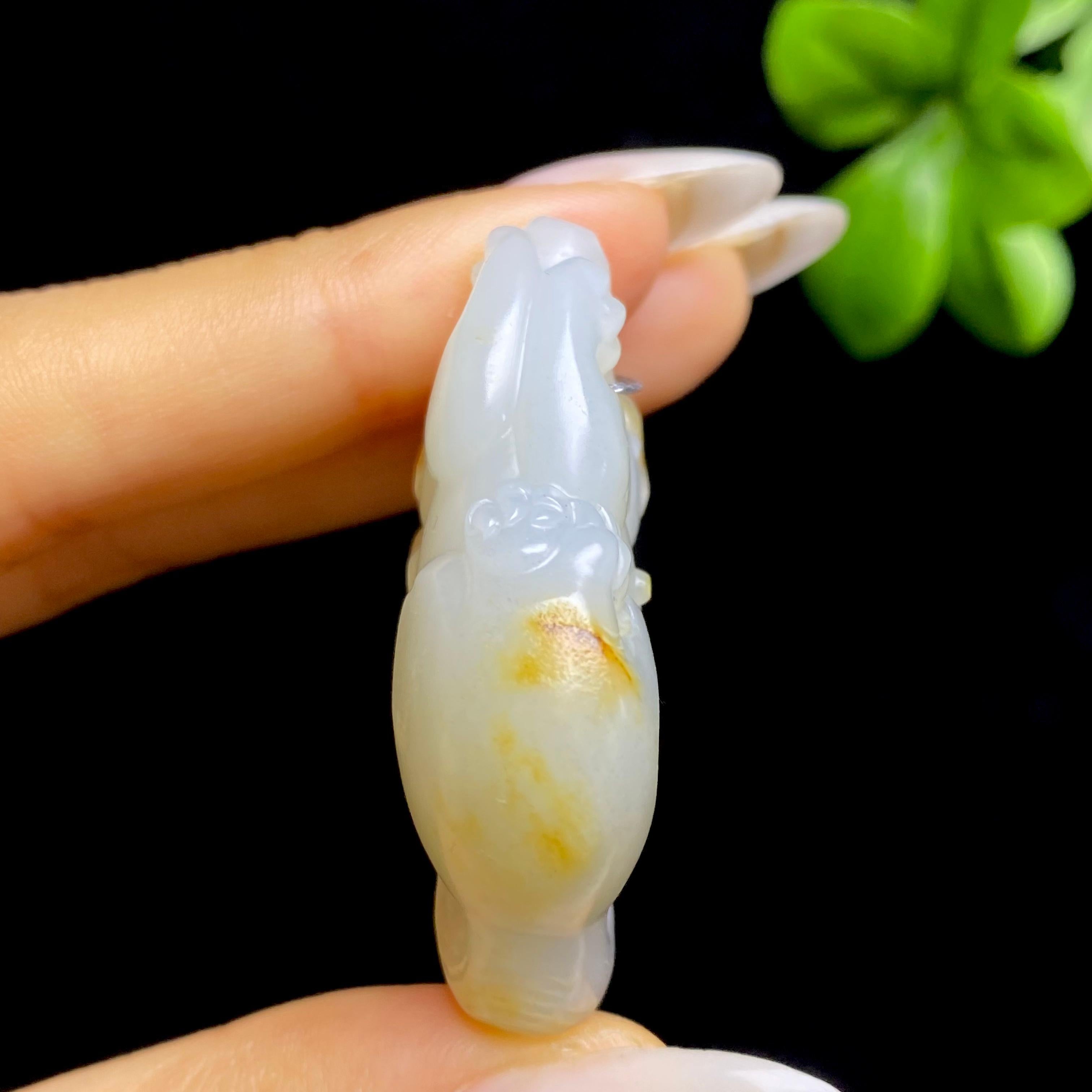 和田玉籽料貔貅HZ2606073055（19.9g）