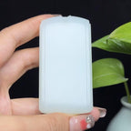 和田玉高品质羊脂玉平安无事牌（95.2g）