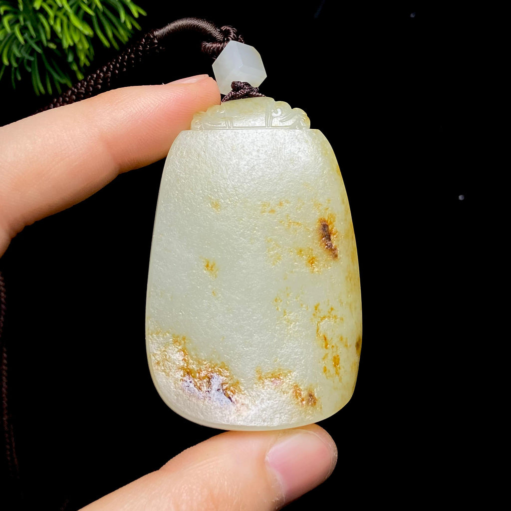 和田玉籽料无事牌（53.0g）