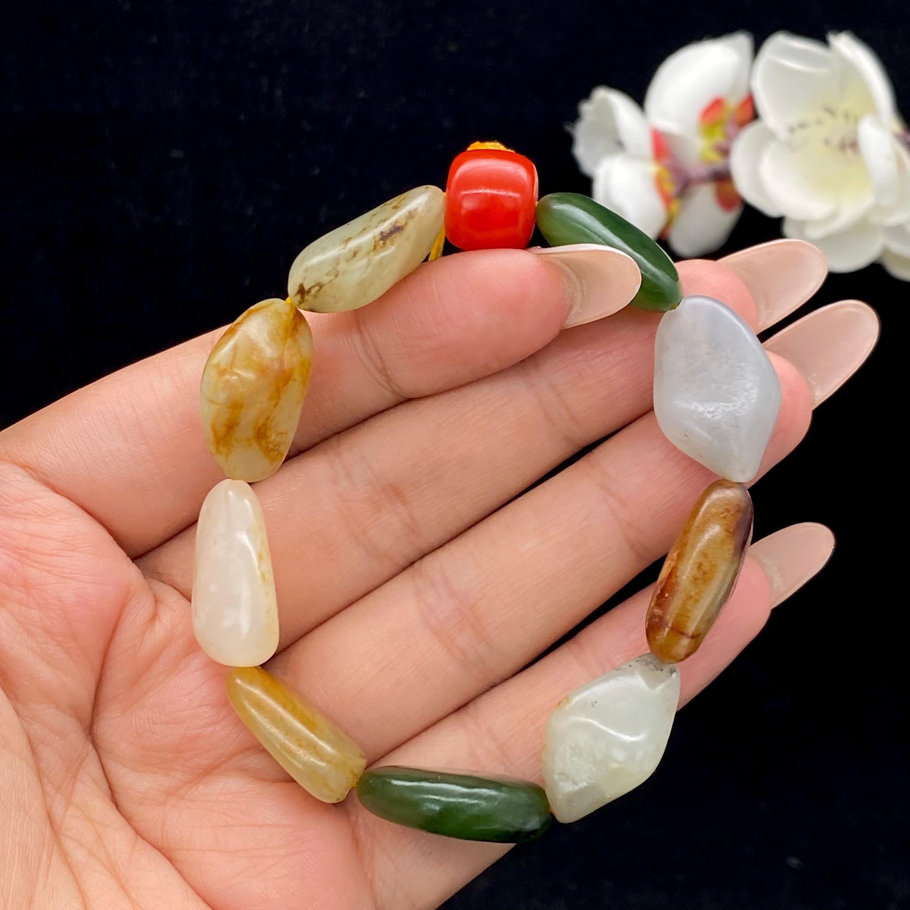 【秒杀】和田玉籽料【精品多宝手串】（32.5g）