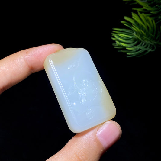 和田玉糖白玉佛公（29.0g）