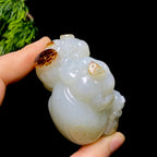 和田玉籽料小猪把件（155.2g）