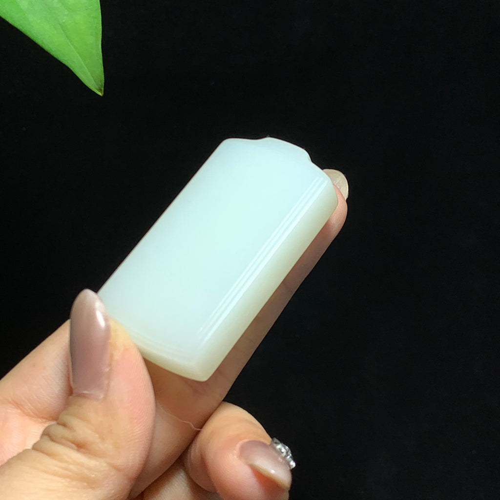和田山料糖白玉无事牌挂件（42.5g）