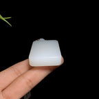 和田羊脂白玉无事牌（47.6g）