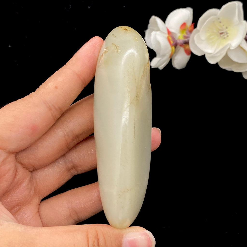 和田玉洒金皮籽料手把件（155.6g）