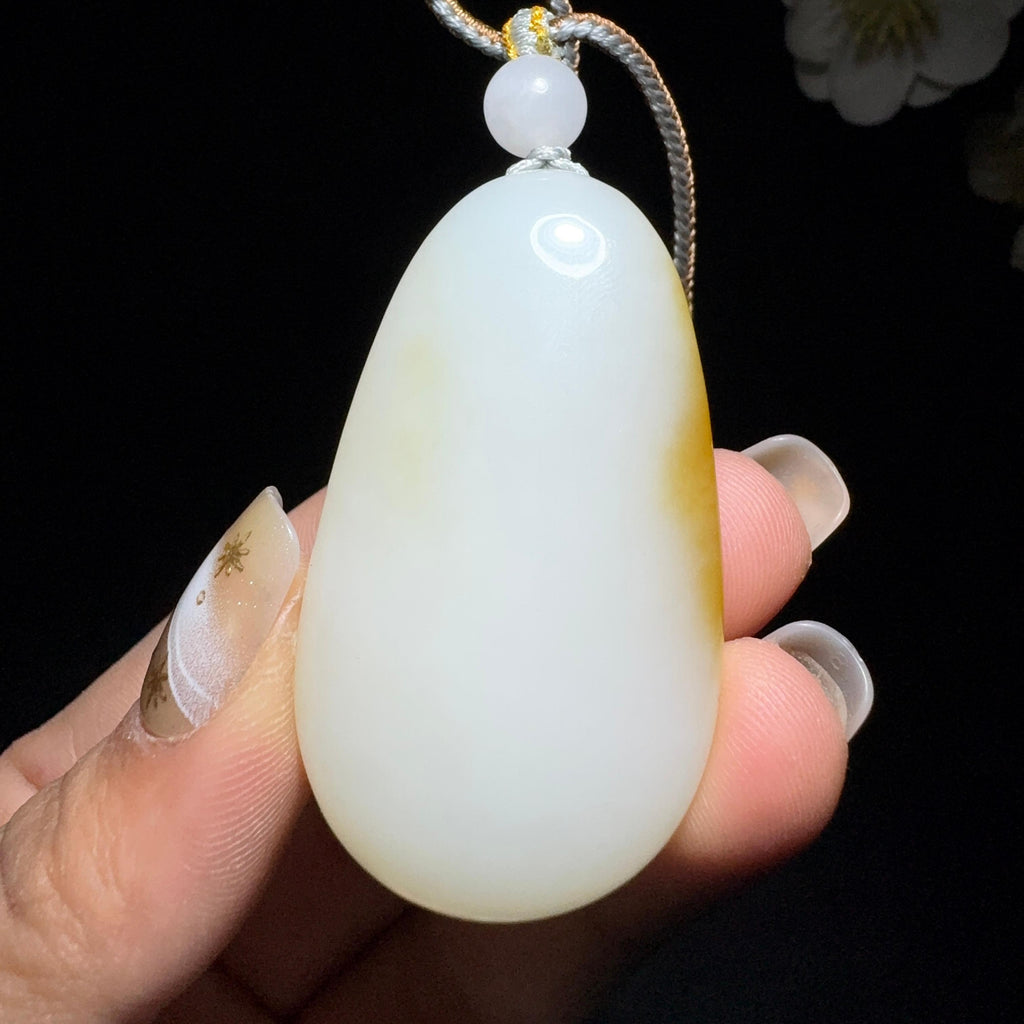 精品特色和田玉糖白挂件佛公（36.7g）